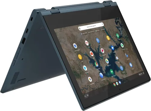 Vista 3 de Lenovo NB IP Flex 3 CB 11IGL05 N4020 4G 32G CRM, azul, 82BB0009US