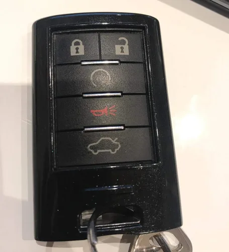 Vista 5 de iJDMTOY Exact Fit - Carcasa para llave de control remoto inteligente, color negro brillante, compatible con Cadillac ATS CTS DTS XTS Escalade
