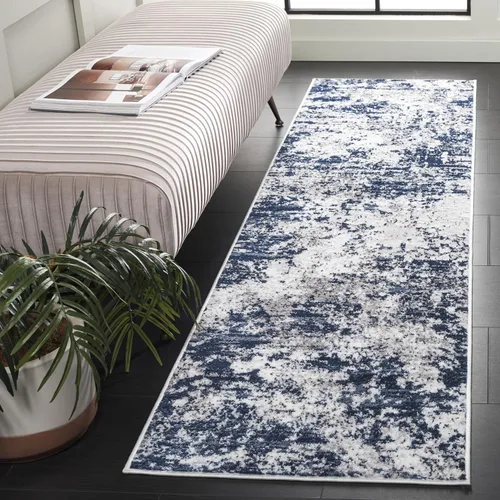 Vista 47 de SAFAVIEH Amelia Collection ALA705H - Alfombra de área de 2 pies 2 pulgadas x 4 pies, carbón y marfil, diseño abstracto moderno, no desprende pelusa