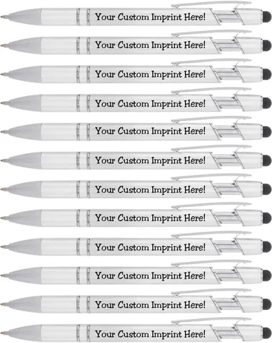 Vista 7 de ExpressDesigns™ - Bolígrafos personalizados con lápiz capacitivo - The Legacy - Bolígrafos metálicos personalizados con nombre impreso - Tinta negra