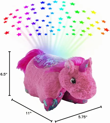 Vista 8 de Pillow Pets - Unicornio rosa, 11 pulgadas Sleeptime Lite