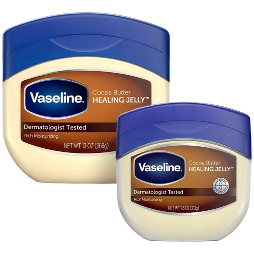 Vista 9 de Vaseline Pack de jalea curativa de manteca de cacao, 2 tamaños (7.5 oz & 1.75 oz) – Ungüento hidratante rico, protector e hidratante para piel seca