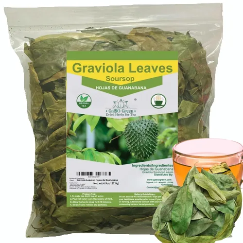 Vista 8 de Guanábana Graviola hojas Premium (+60 tazas) +180 hojas aprox, Big Bag, Hojas de guanabana, té Guanábana, Hierbas secas enteras,. (3 oz)+180 hojas
