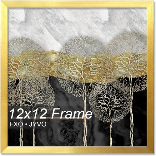 Vista 46 de Fxojyvo Marco de 4 x 4 pulgadas, marco negro para póster cuadrado de 4 x 4, peso ligero y altamente transparente, marco de 4 x 4 para pared, 1