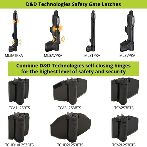 Vista 8 de D&D Technologies TCHD2S3BTS TruClose - Bisagras de puerta resistentes, para puertas de madera o vinilo de cierre automático de hasta 154 libras, sin
