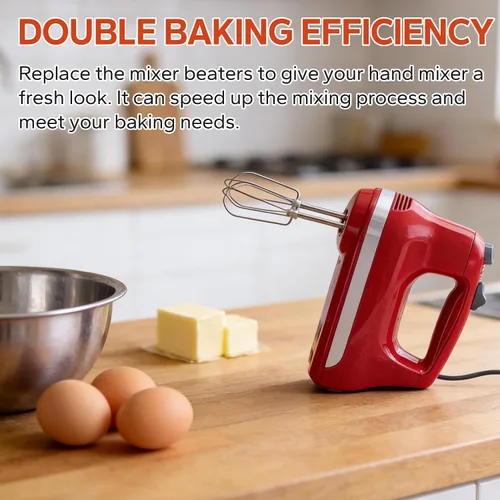 Vista 7 de Kitchenaid - Juego de 4 accesorios para batidoras de mano Kitchenaid, con ganchos de masa de acero inoxidable compatibles con Kitchenaid KHM3 KHM5