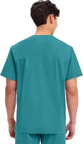 Vista 70 de Cherokee WW Professionals WW695 - Camisa de uniforme sanitario para hombre, con cuello en V