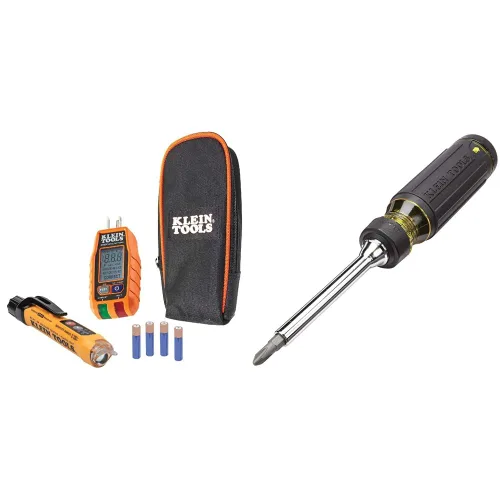 Vista 9 de Klein Tools Kit de prueba eléctrica con probador GFCI, detector de voltaje y destornillador de trinquete 11 en 1