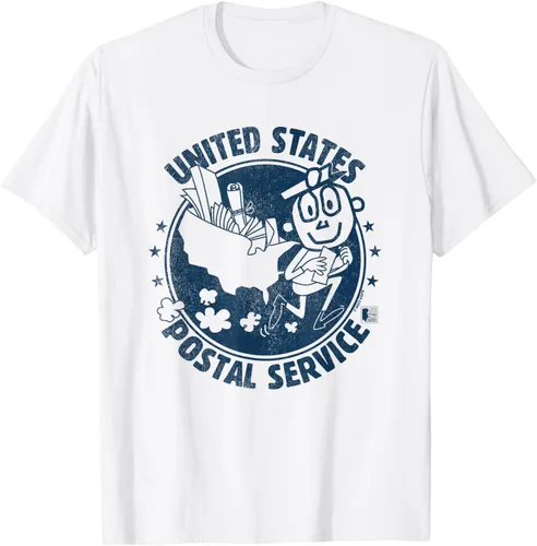 Vista 5 de USPS Camiseta Mr Zip US Postal Service, Gris Gris Oscuro