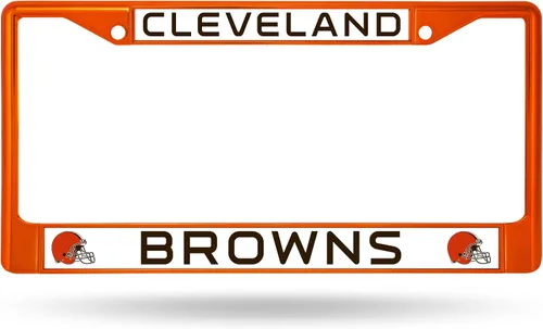 Vista 26 de Rico Industries NFL Fan Shop - Marco de matrícula cromado estándar Color del