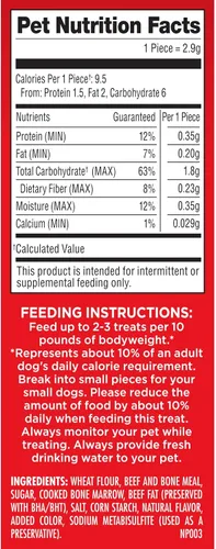 Vista 7 de Milk-Bone MaroSnacks - Golosinas para perros, carne de res, 15 onzas (paquete de 6) con médula ósea real y calcio
