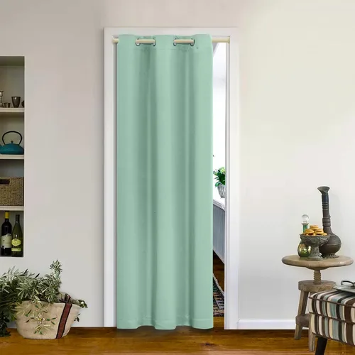 Vista 142 de MYSKY HOME Cortinas Aqua para Armario para Entrada Cortina Opaca para Puerta para Sala de Estar Cortina Oscurecedora de Habitación con Ojales
