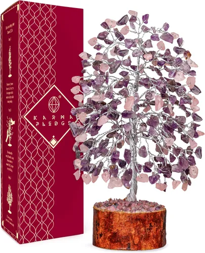 Vista 28 de Árbol de la vida de cristal para decoración del hogar y la oficina, regalos para mujeres, piedras curativas de amazonita de chakra, árbol bonsái