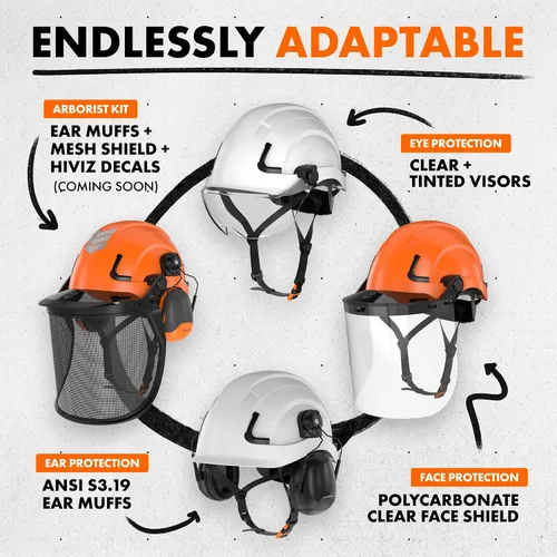 Vista 13 de Casco Protector Defender Safety H2, Casco Duro de Tipo 2 Clase C y E, Certificado ANSI Z89.1 y EN 12492