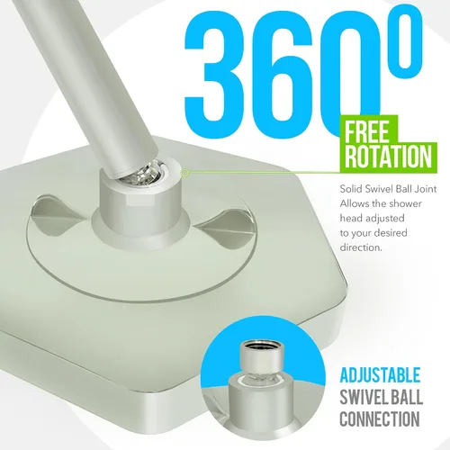 Vista 3 de AquaHomeGroup Cabezal de ducha de lujo con filtro, reduce el cloro, el óxido y los sedimentos, vitamina C, E y A, alta presión, efecto spa, níquel