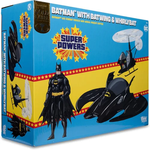 Vista 22 de McFarlane Juguetes - DC Super Powers Batman con Batwing y Whirlybat, pack de 3, etiqueta dorada, Exclusivo de Amazon
