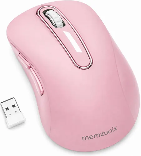 Vista 11 de memzuoix Ratón inalámbrico de 2.4G, mouse de computadora de 1400 DPI con receptor USB, ratones USB inalámbricos portátiles a batería para laptop