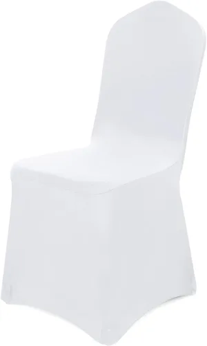 Vista 8 de 10 fundas para sillas de color verde azulado para fiestas, lavables, extraíbles, universales, elásticas, de elastano, para sillas de comedor, bodas