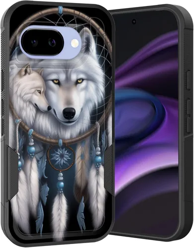 Vista 174 de Funda para Pixel 6A, Híbrida de Doble Capa de Servicio Pesado Resistente a Prueba de Golpes PC Duro + Funda Protectora de Silicona Suave para Google
