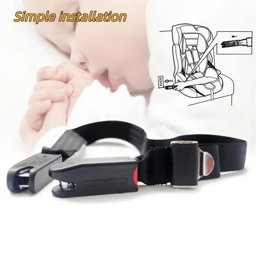 Vista 4 de Almohadillas de correa compatibles con 1 pieza universal ISOFIX Kids Seat Car Fixing Straps Covers with Latch Interface Accesorio Cover Set (negro)