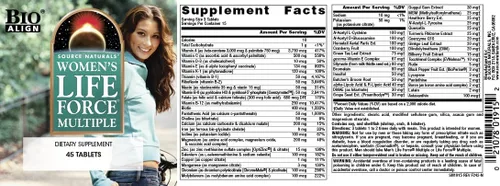 Vista 5 de Source Naturals Suplemento multivitamínico diario y multivitamínico para la salud inmune de las mujeres Life Force Multiple, 45 tabletas