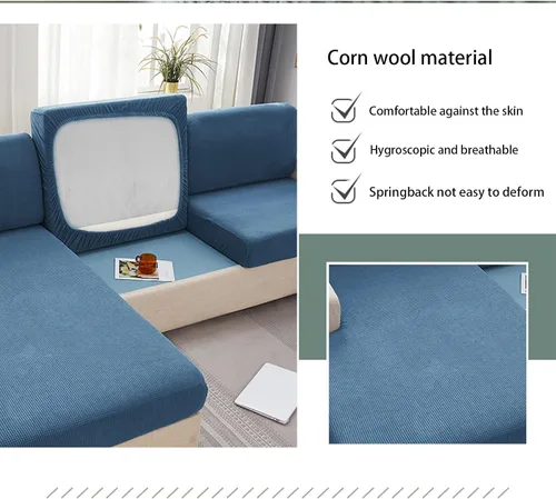 Vista 4 de Fundas elásticas para sofá de gran tamaño, antideslizantes, fundas para sofá, fundas para sillas para sala de estar, fundas de muebles para sofá