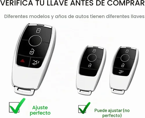 Vista 2 de Funda para llavero de Mercedes Benz con cordón de cuero, funda compatible con Mercedes Benz 2017-2021 Clase E 2018-2021 Clase S A Clase C Clase G