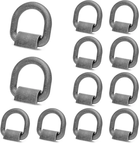 Vista 11 de Grandroad auto Paquete de 8 anillos en D forjados soldados, anclaje de amarre para remolque de 1/2 pulgada con MBS: 12,000 libras para remolque