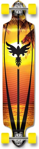 Vista 13 de Yocaher Patineta Longboard completa desplegable de velocidad profesional