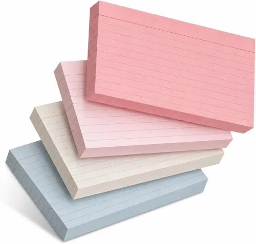 Vista 11 de Mr. Pen Tarjetas de Estudio de Neón Rayadas - 3x5, 180 Tarjetas - Tarjetas Rayadas para Estudiar Notecards for Studying, Ruled Index Cards