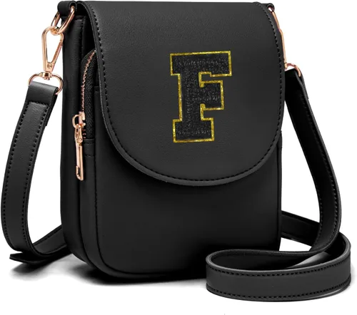 Vista 109 de Viverte Bolso Cruzado para Niñas Adolescentes Pequeñas, Bolso Inicial para Celular, Pequeña Cartera para Niños Pequeños, Bolso de Cuero con Tres