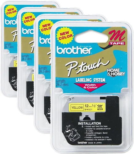 Vista 15 de Brother Etiqueta de forma continua de 0.37 "X26.20' (BRTM521), negro/azul
