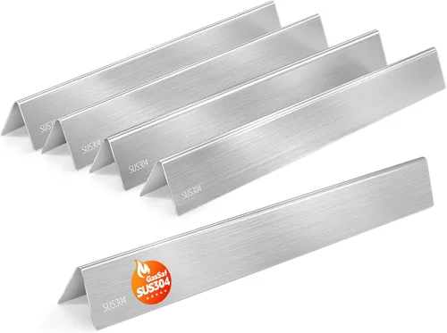 Vista 10 de GasSaf Barras aromatizantes de 17.5 pulgadas para Weber Genesis 300 E310 E20 E330, barras aromatizantes 7620 7621 para parrillas Weber Genesis 300