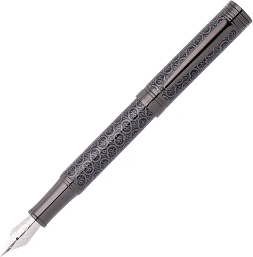 Vista 6 de Cerruti 1881 Pluma Estilográfica Logomania Gris Caja Regalo