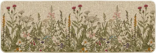 Vista 9 de Artoid Mode Wildflower - Tapete floral de primavera, decoración del hogar, diseño de flores y verano, tapete de bajo perfil, tapete para puerta