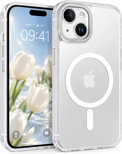 Vista 24 de BENTOBEN Funda para iPhone 15, funda para iPhone 15 compatible con MagSafe, funda magnética mate translúcida a prueba de golpes para mujeres y Rosa