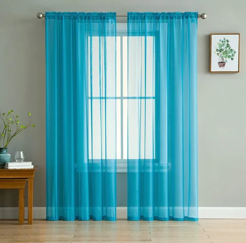 Vista 4 de Empire Home Addison - Cortinas de gasa transparente para ventana, juego de 2 (verde salvia, 108 pulgadas extra largas)