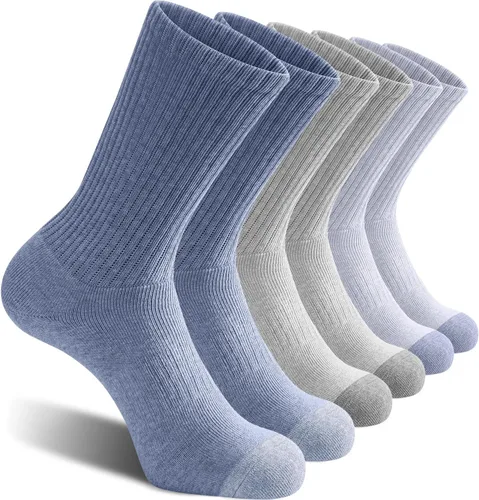 Vista 12 de CelerSport - Calcetines deportivos para botas de trabajo para hombre con Negro