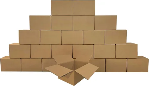 Vista 4 de Cajas de embalaje corrugadas para correo y envío - paquete de 25 (6 x 4 x 4 pulgadas / paquete de 25)