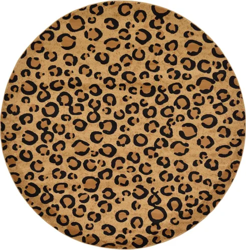 Vista 12 de Unique Loom Wildlife Collection - Alfombra de área inspirada en animales con bordes de guepardo, 3 pies 3 pulgadas x 5 pies 3 pulgadas, marfil/negro