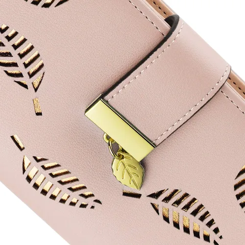 Vista 4 de PGXT Womens Long Leather Card Holder Purse Zipper Buckle Elegant Clutch Wallet