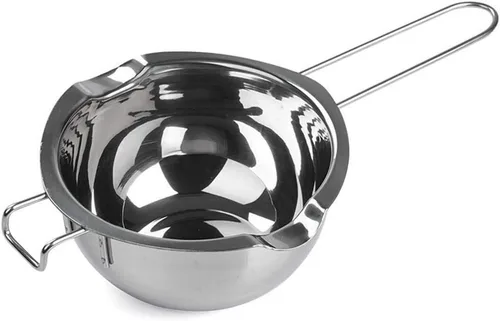 Vista 10 de Olla de baño maría de acero inoxidable con mango resistente al calor para derretir chocolate, dulces y hacer velas