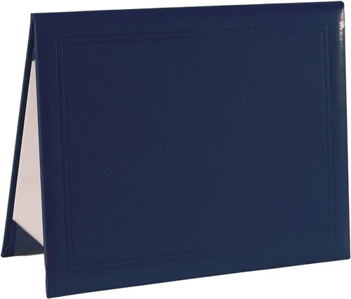 Vista 6 de Cubierta para diploma de 8.5 x 11 pulgadas, cubierta de graduación, certificado, portadocumentos de cuero liso, tamaño carta Negro C