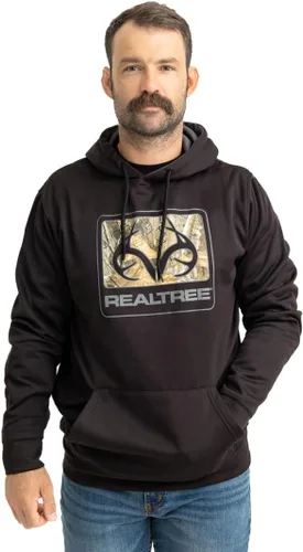 Vista 3 de Realtree Sudadera con capucha de forro polar de peso medio con logotipo Anter EDGE para hombre