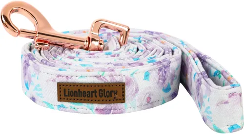 Vista 8 de Lionheart Glory Correa rosa para perro con mango suave y cómodo, duradera para perros pequeños, medianos y grandes