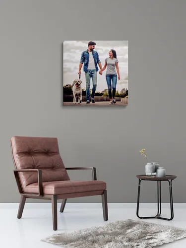 Vista 5 de Woaiting Lienzo personalizado para decorar tus propias fotos, decoración de pared para hombres, regalo de novio, marco de lienzo personalizado