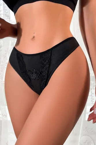 Vista 4 de Ropa interior de encaje para mujer, bragas sexys para mujer, ropa interior atrevida transpirable para mujer