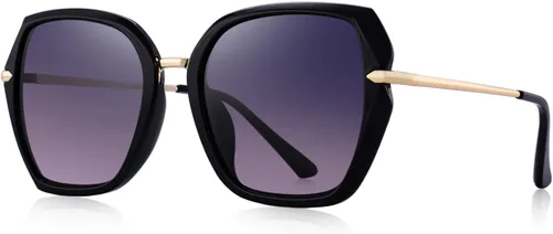 Vista 9 de Lentes de sol polarizados para mujer, con protección UV400, anteojos de moda Negro