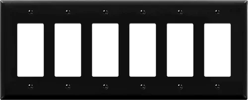 Vista 11 de ENERLITES Placa de pared decorativa para interruptor de luz o receptáculo, tamaño 6-Gang 4.50" x 11.81" pulgadas, policarbonato termoplástico Negro