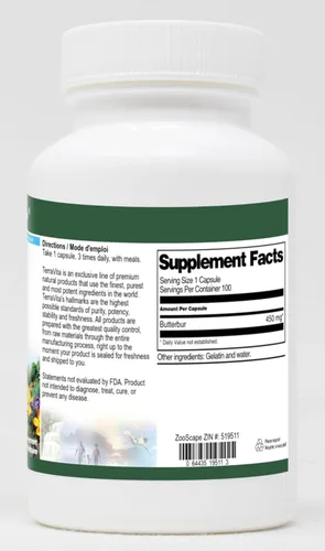 Vista 2 de Butterbur - 450 mg (100 Cápsulas, ZIN: 519511)